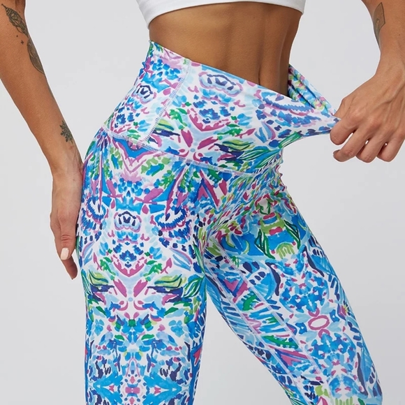 NWOT Colorful comfortable running yoga pants - Picture 2 of 4